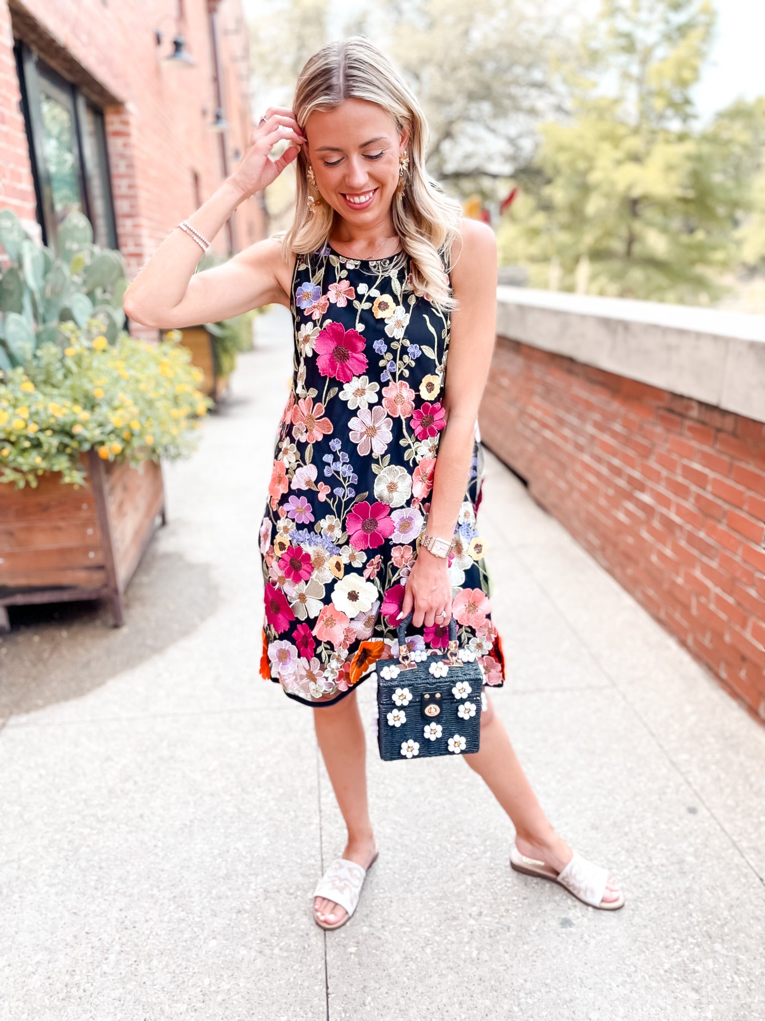 Petal Party Dress - Black