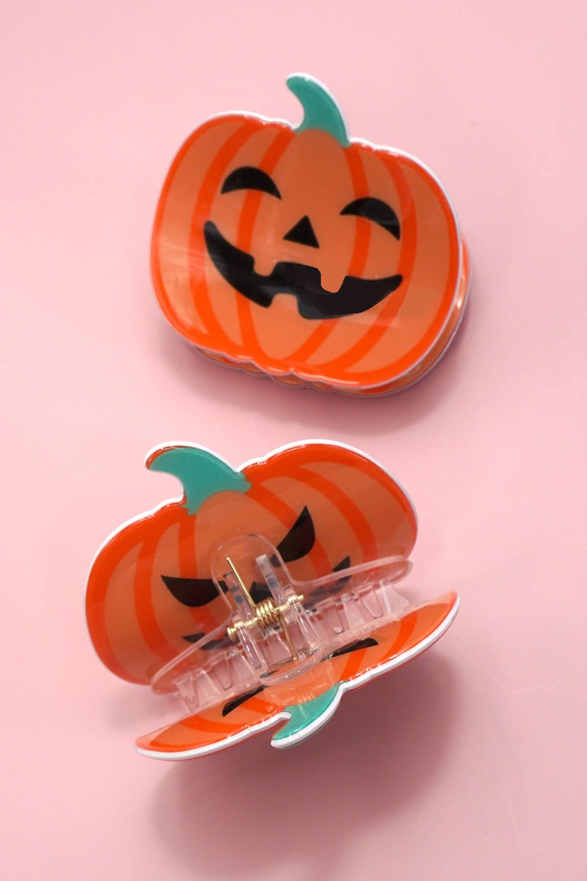 Jack-O-Lantern Hair Claw Clip