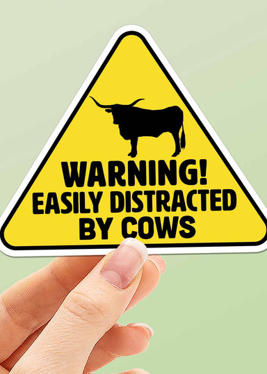 Distracted By Cows Sticker - Tucker Brown