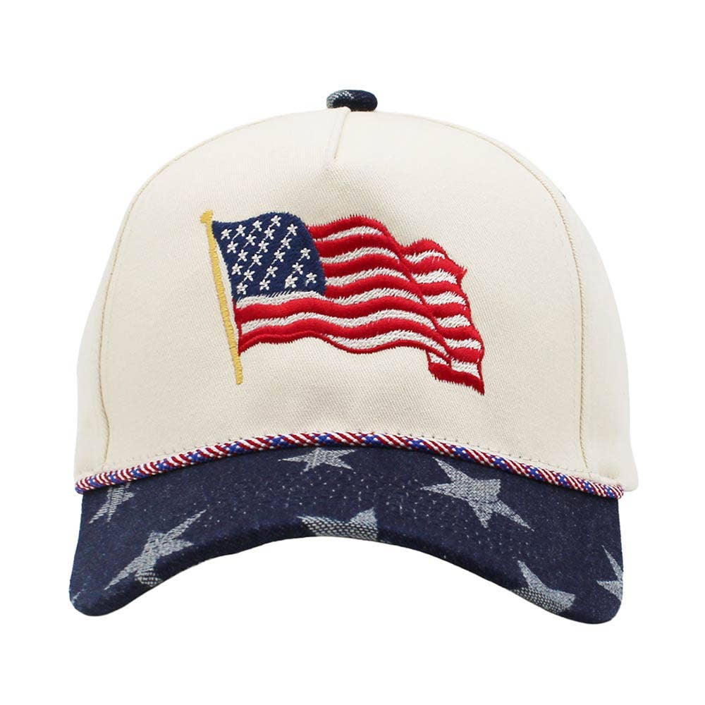 USA Flag/Stars Canvas Cap
