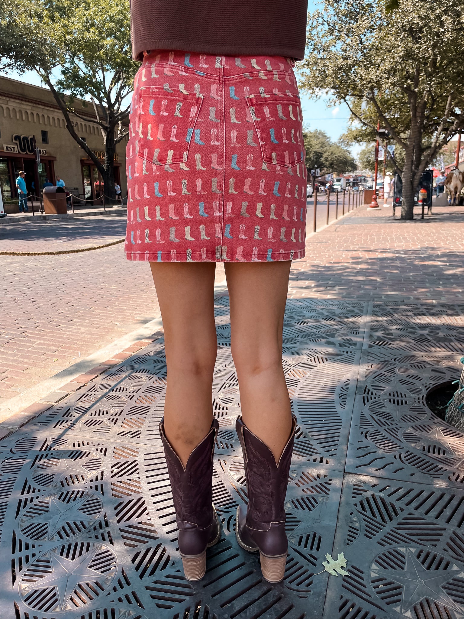 Cowboy Boots Mini Skirt