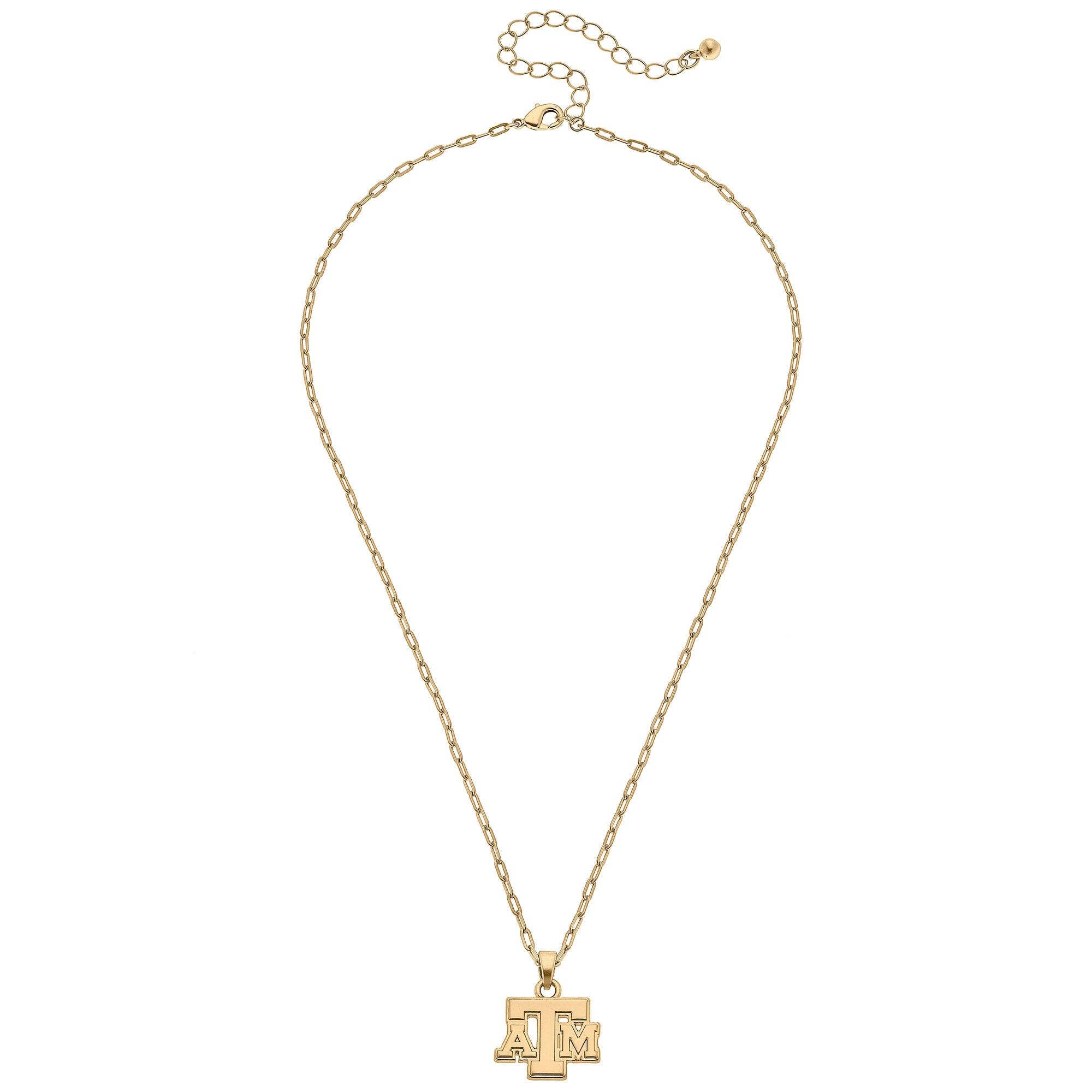 Texas A&M Aggies 24K Gold Necklace
