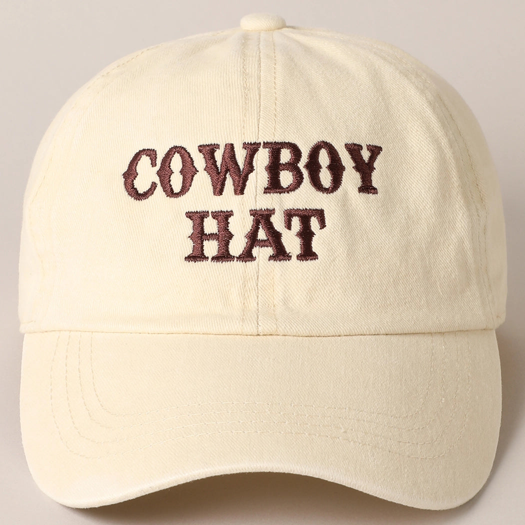 Cowboy Hat Baseball Cap - Beige
