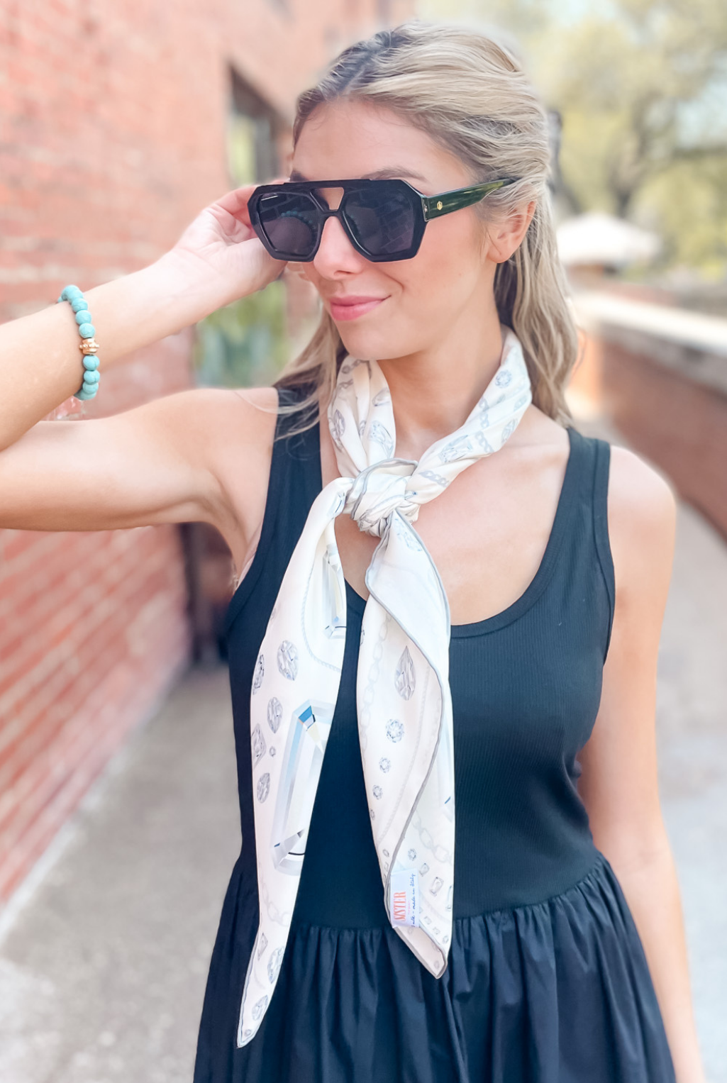 Diamonds By Day Silk Square Scarf