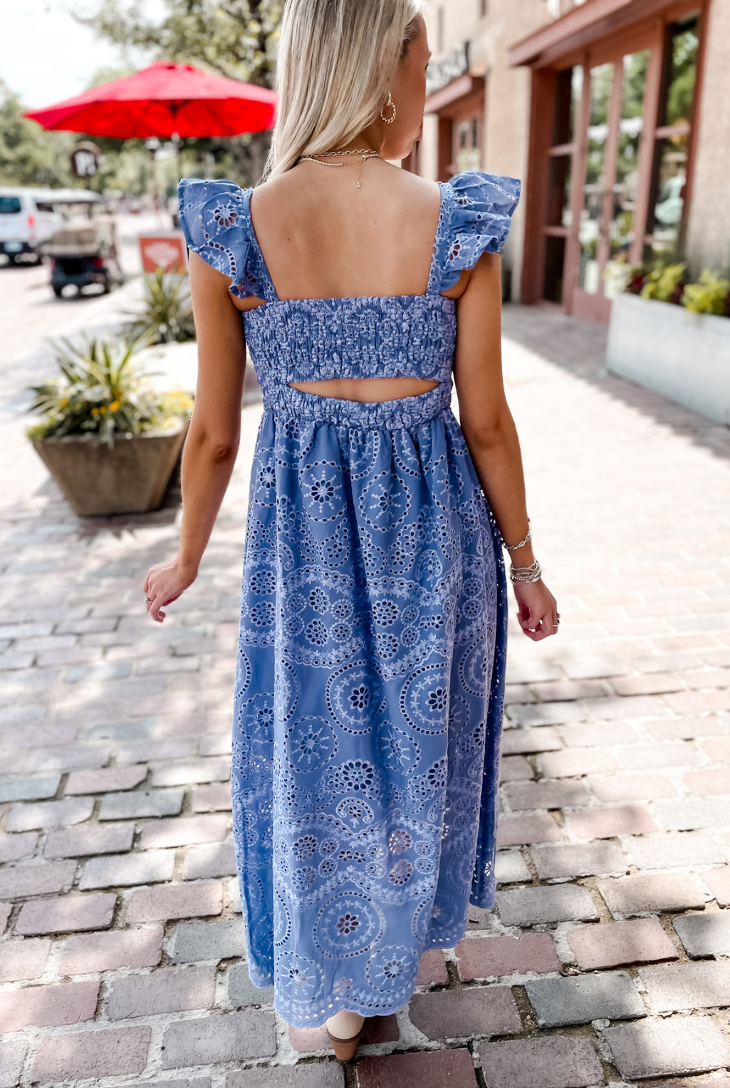 Periwinkle Embroidered Dress