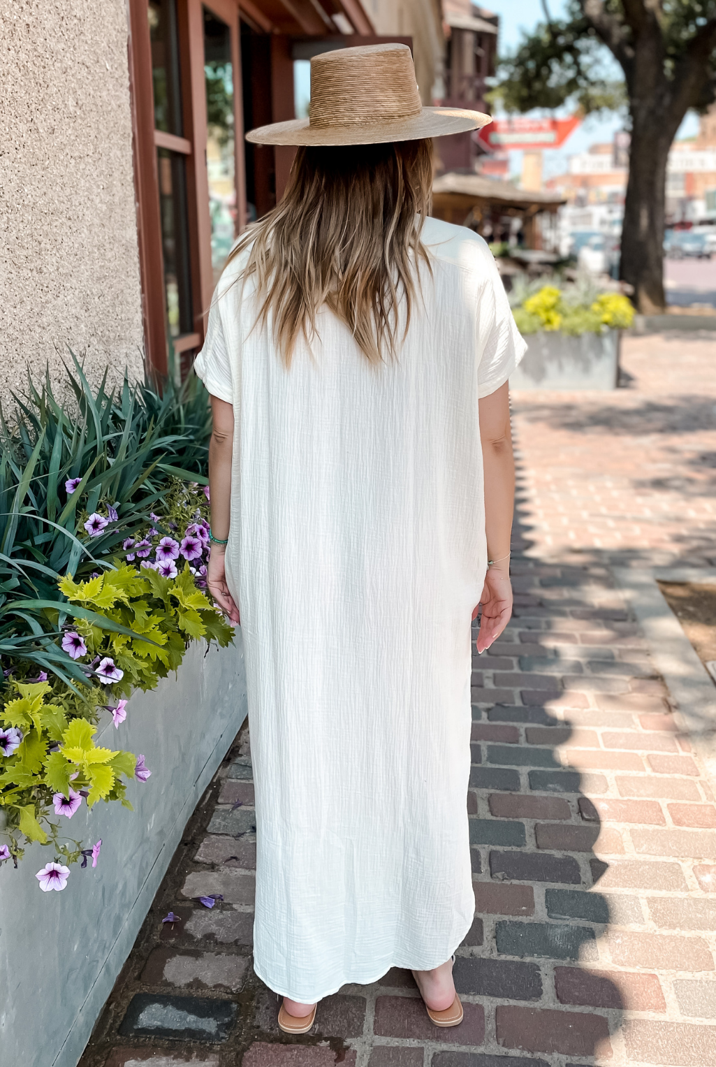 Carmen Guaze Dress - Ivory