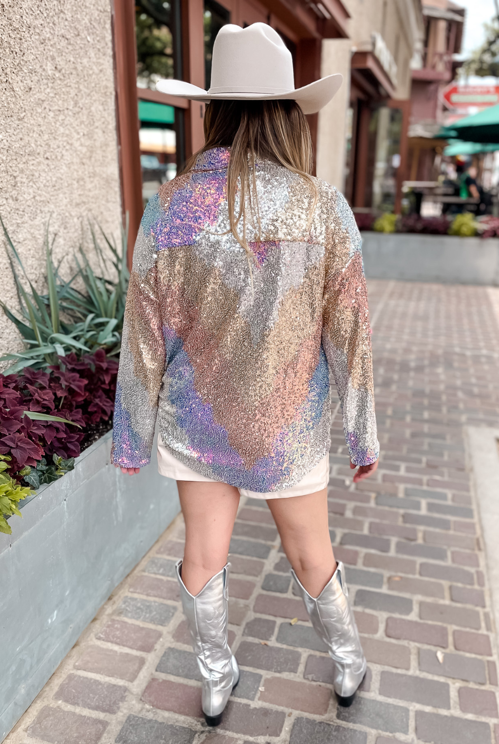 The Wave Sequin Oversized Shirt