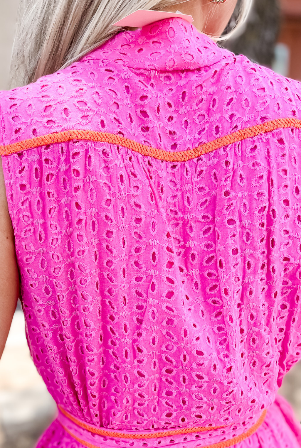 j marie pink dress J.Marie Women's Emery Collared Button Up Dress, Pink, Large, Cotton