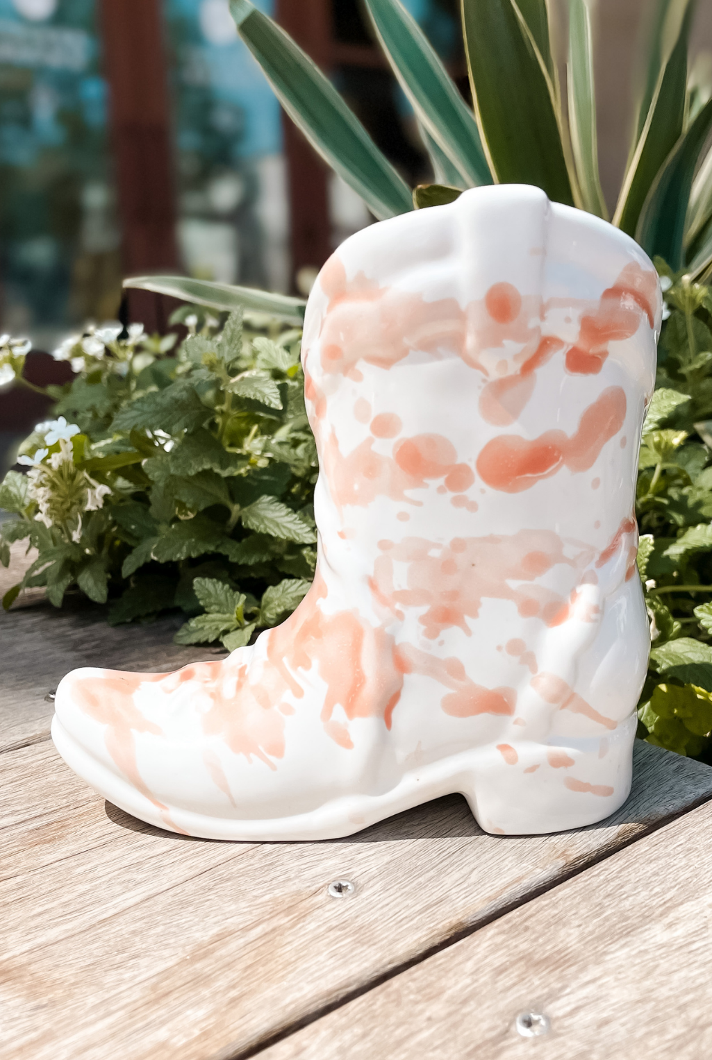 Cactus Flower Boot Candle