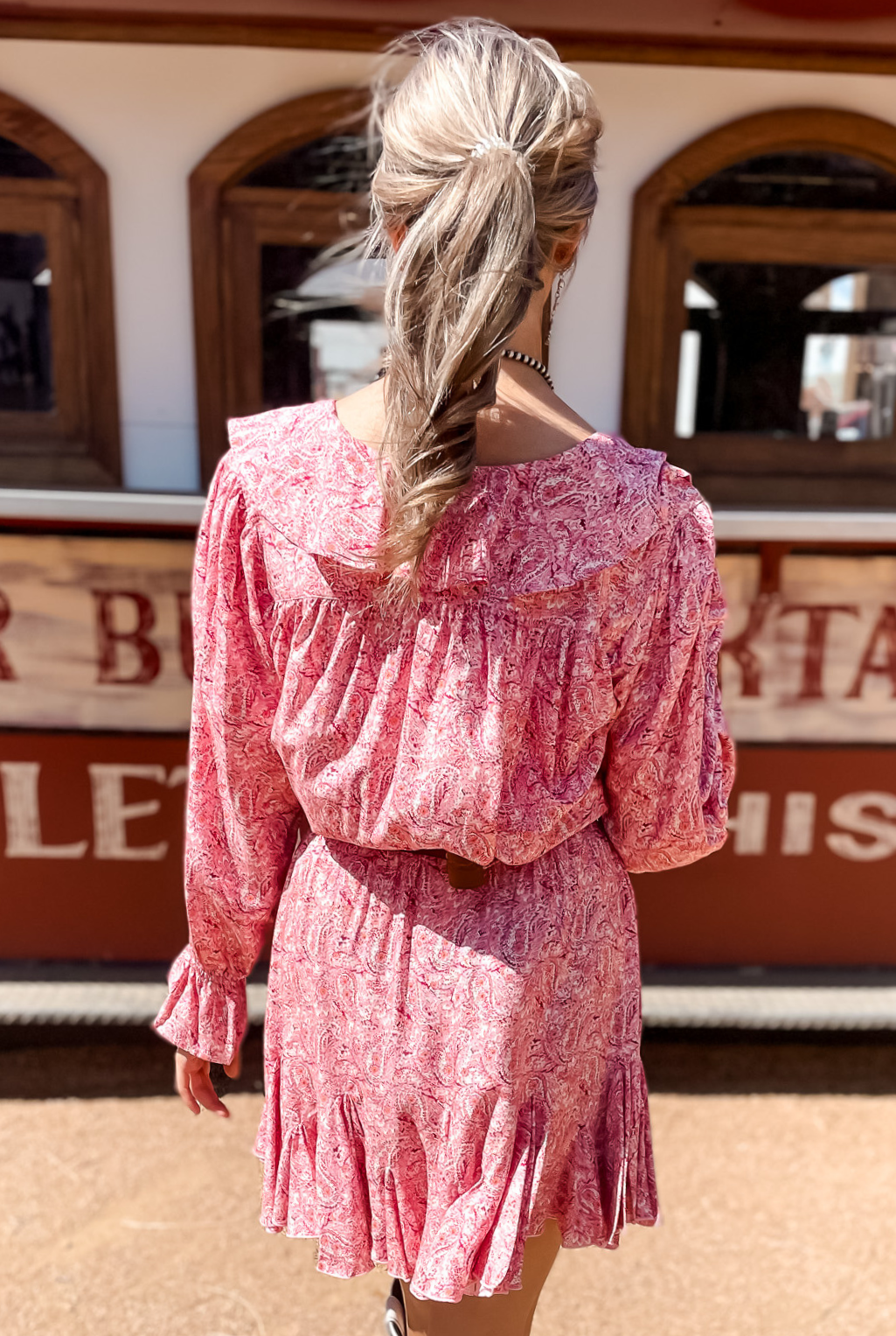 Dolly Pearl Snap Blouse - Pink