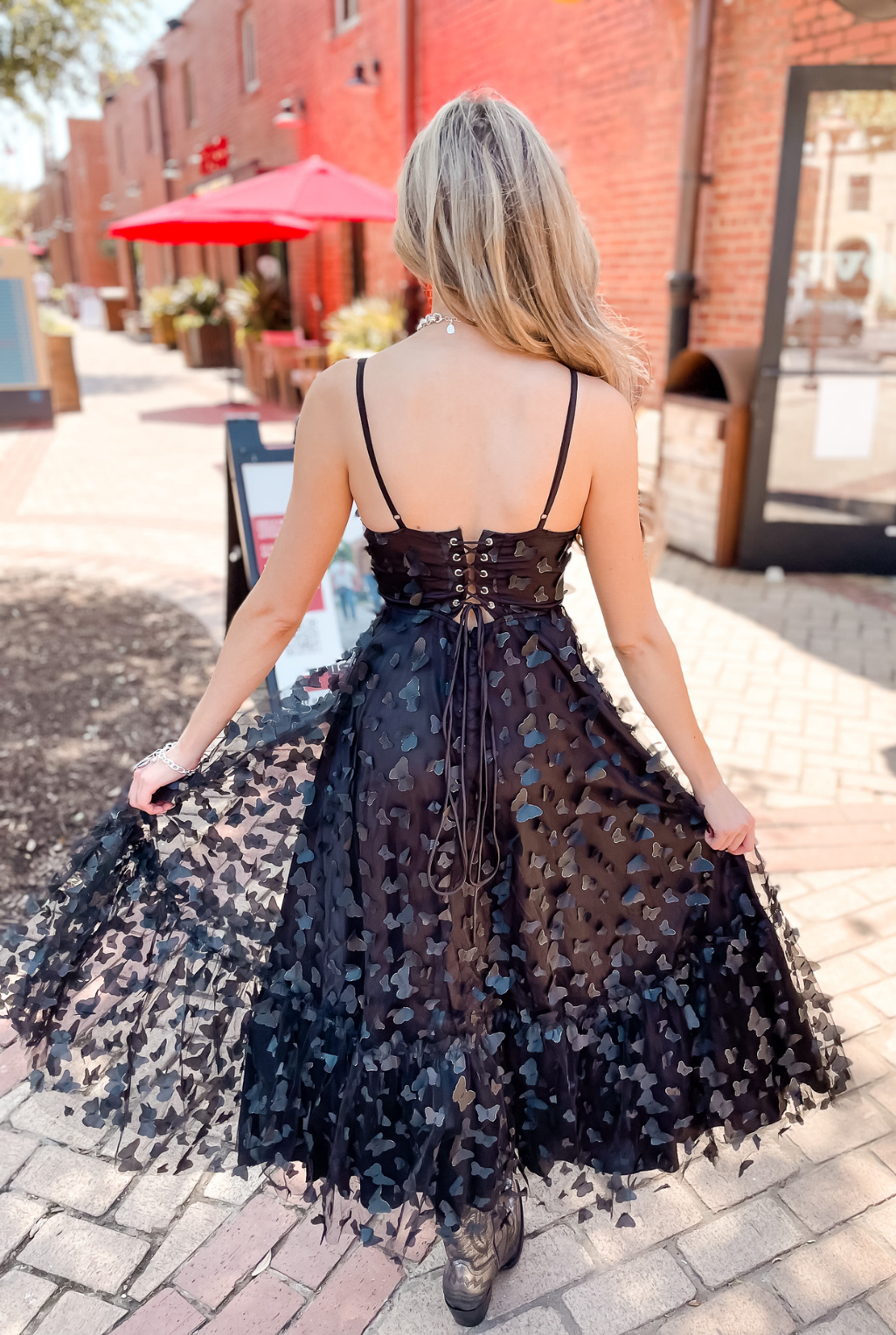 Mariposa Midi Dress - Black
