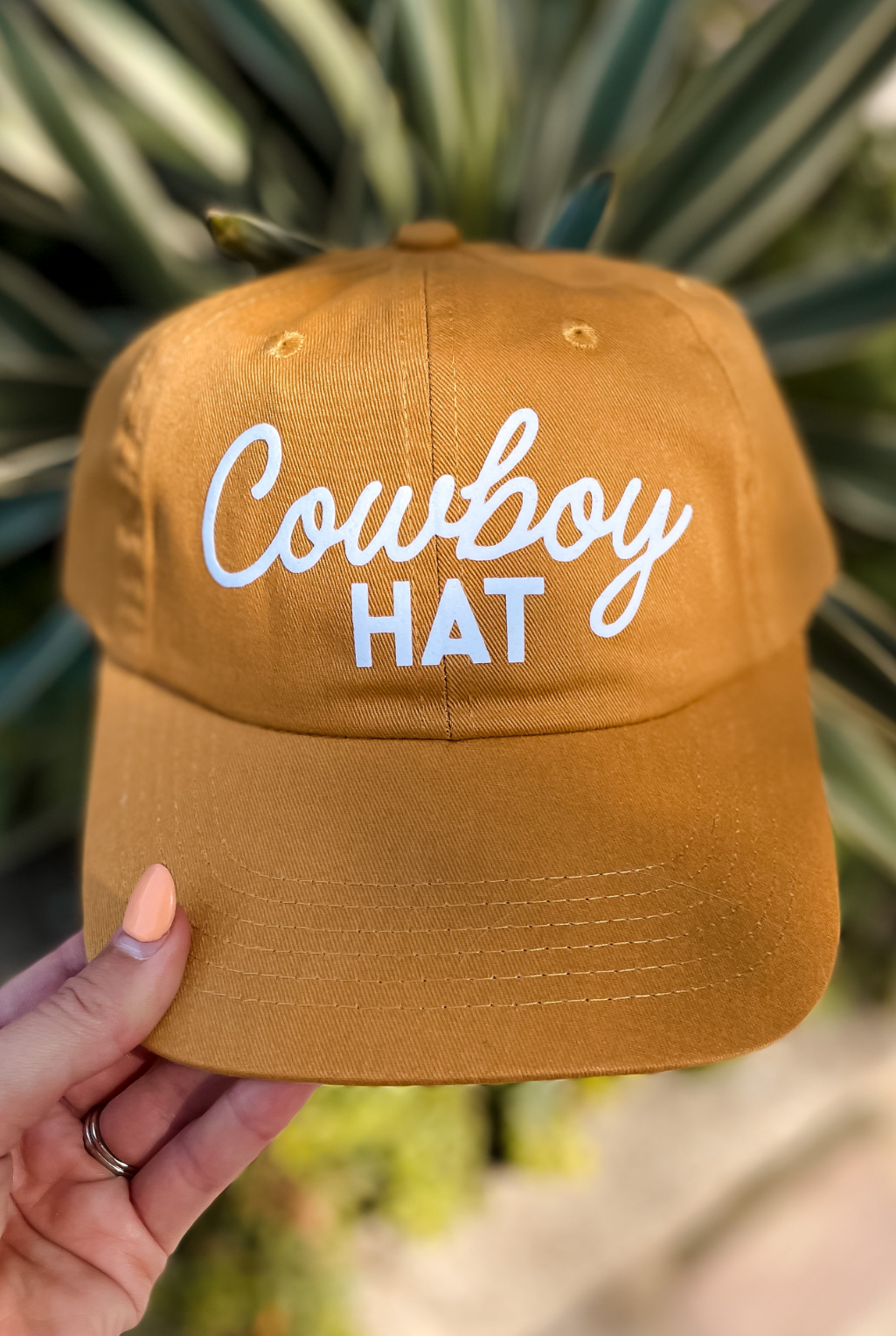 Cowboy Hat Ball Cap - Yellow