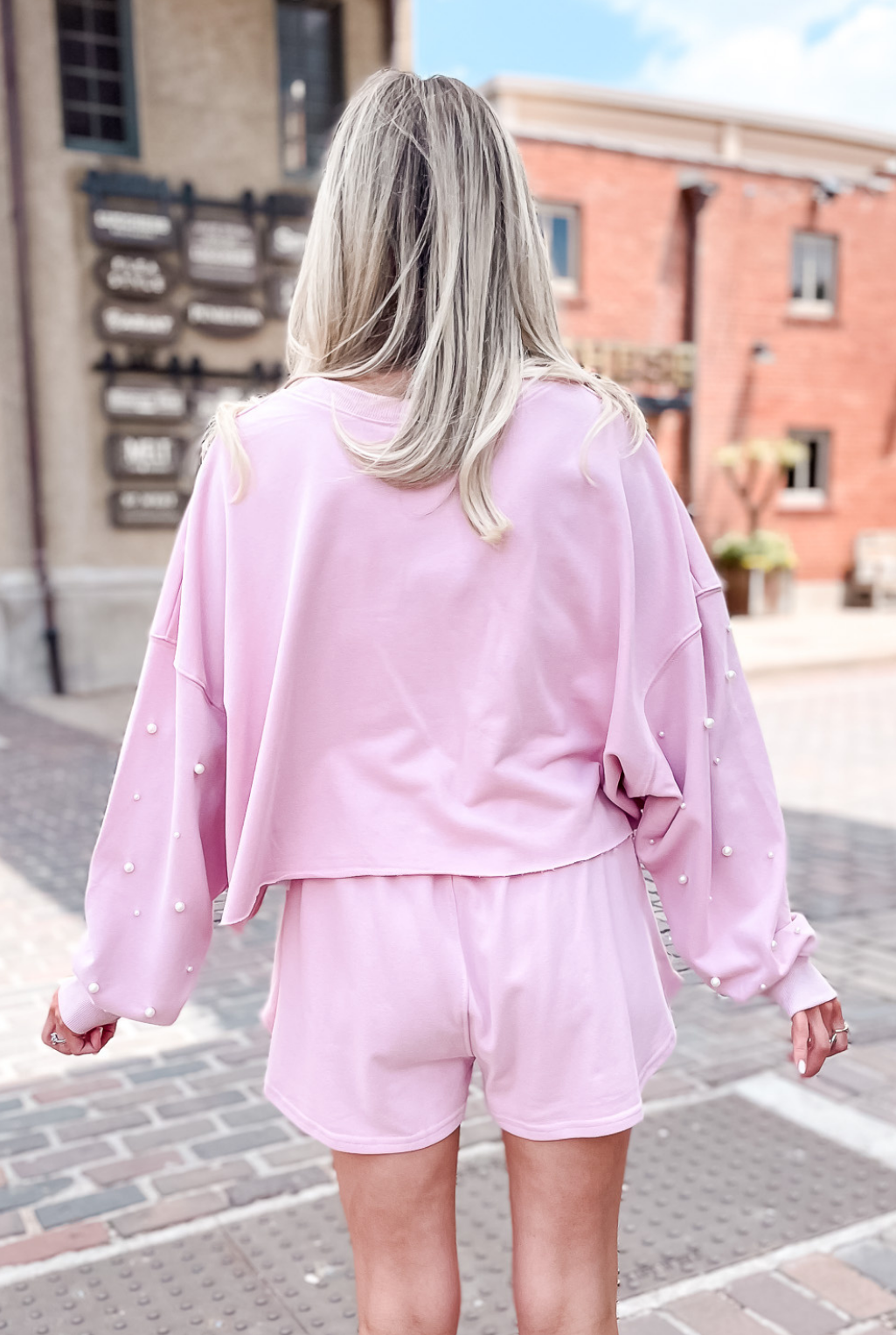 Pastel Pearls Short Set - Pink