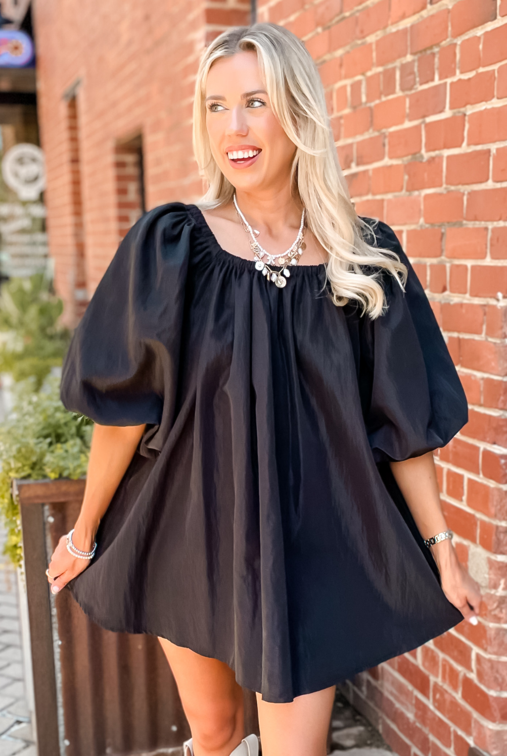 Some Like It Solid Dress - Black