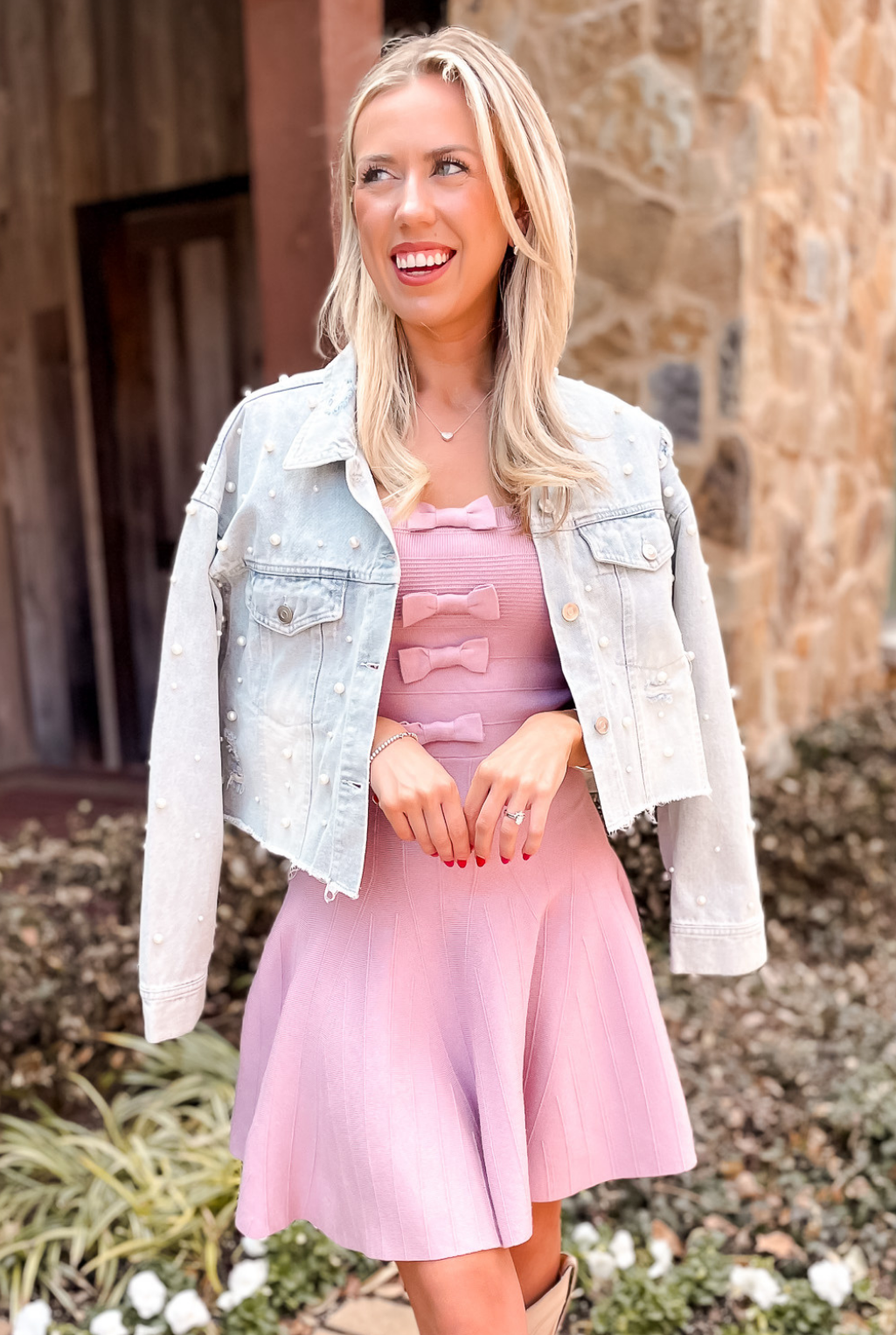 Bows In A Row Knit Dress