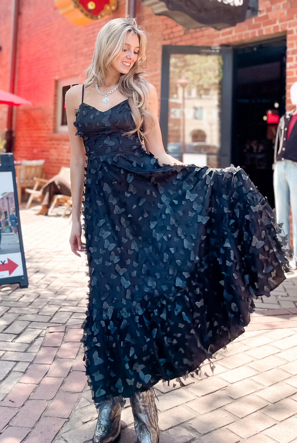 Mariposa Midi Dress - Black