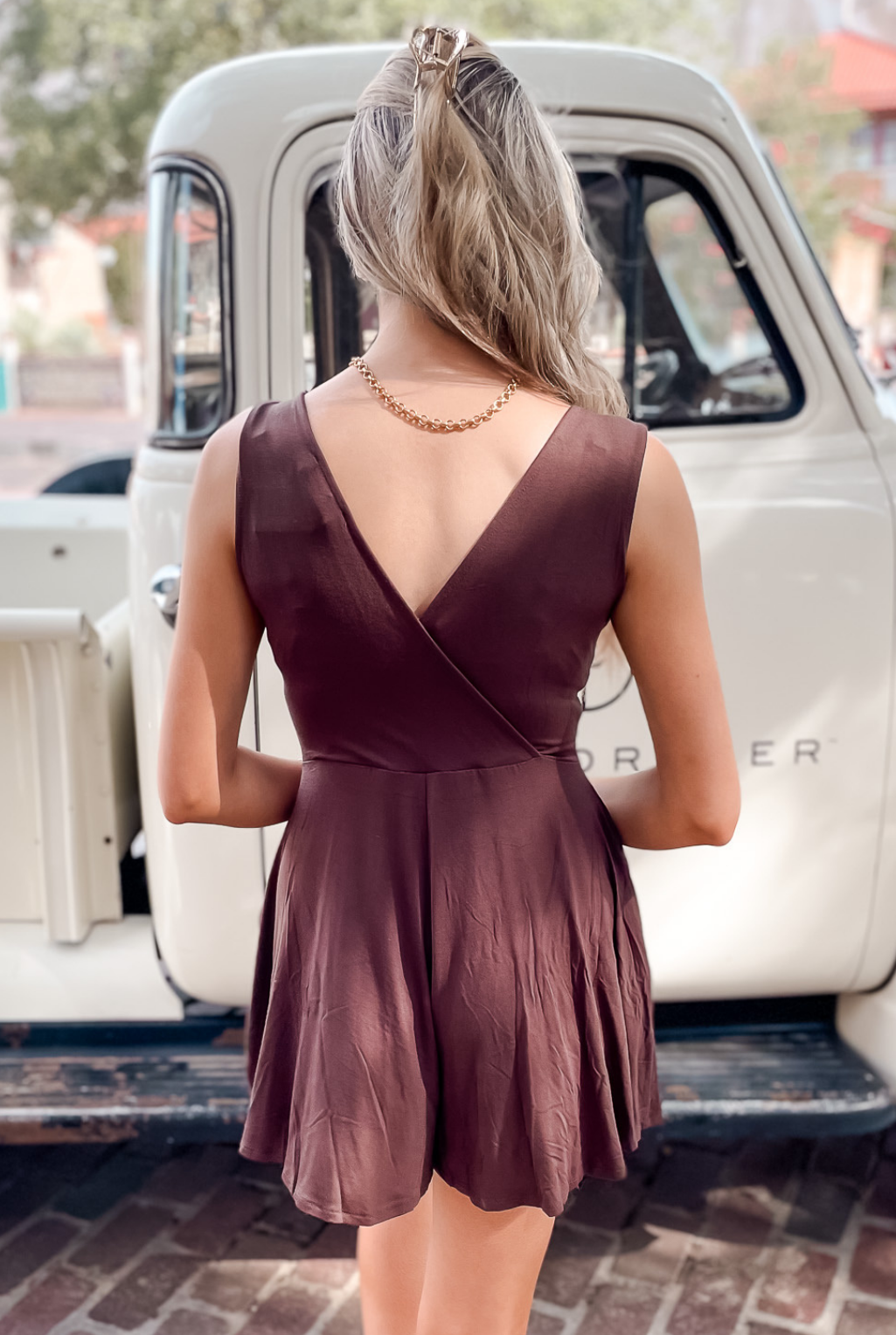 Southern Hospitality Knit Romper - Brown
