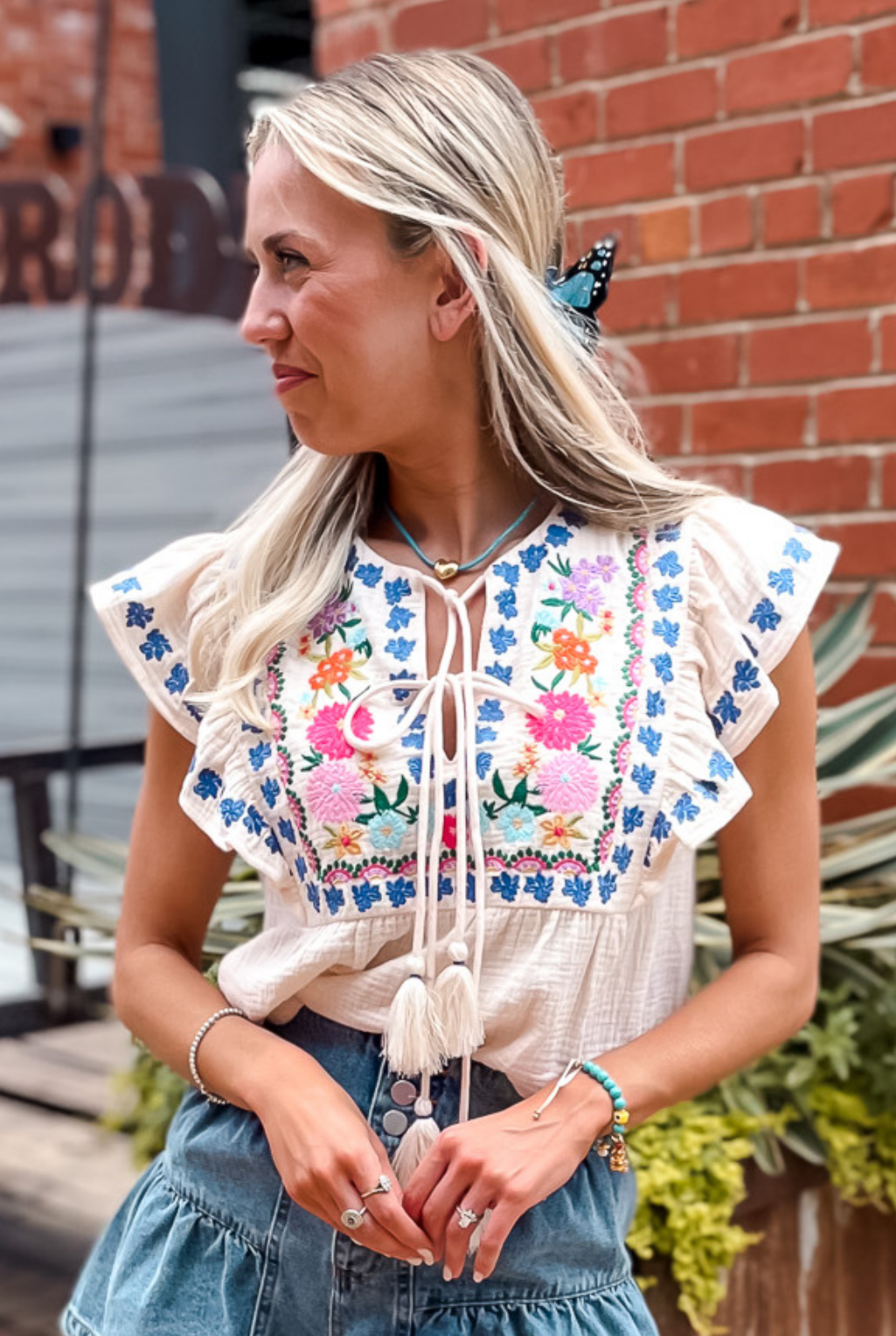 Ellen Embroidered Top