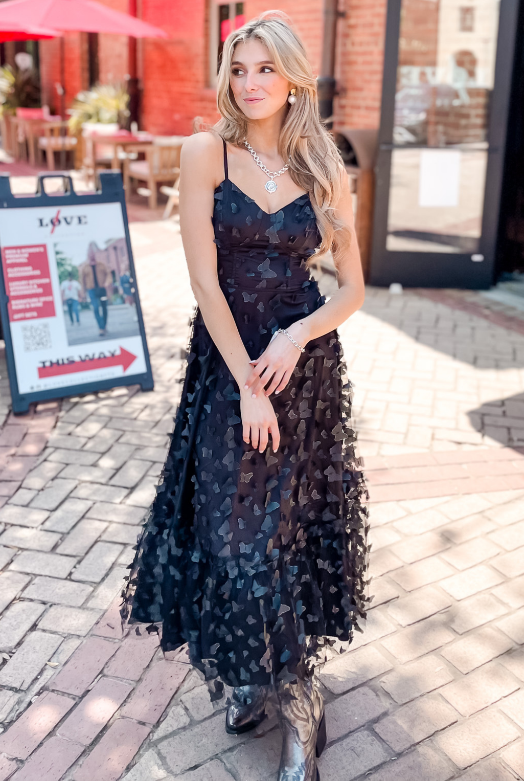 Mariposa Midi Dress - Black