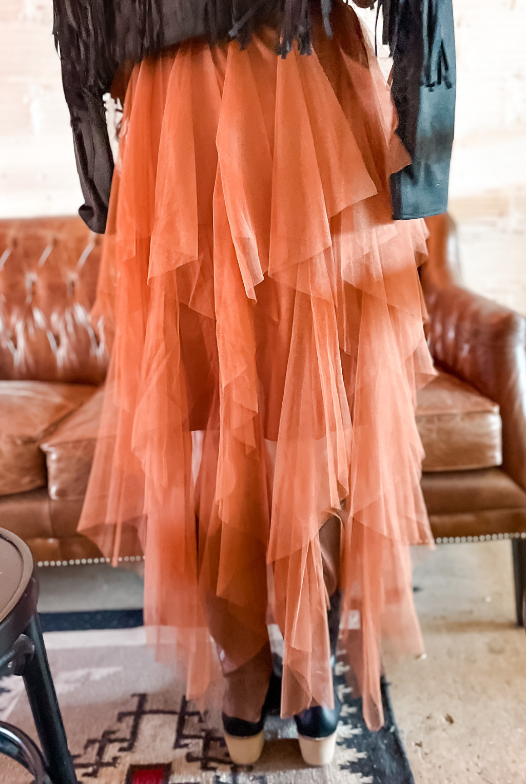 Fairy Mesh Maxi Skirt - Camel