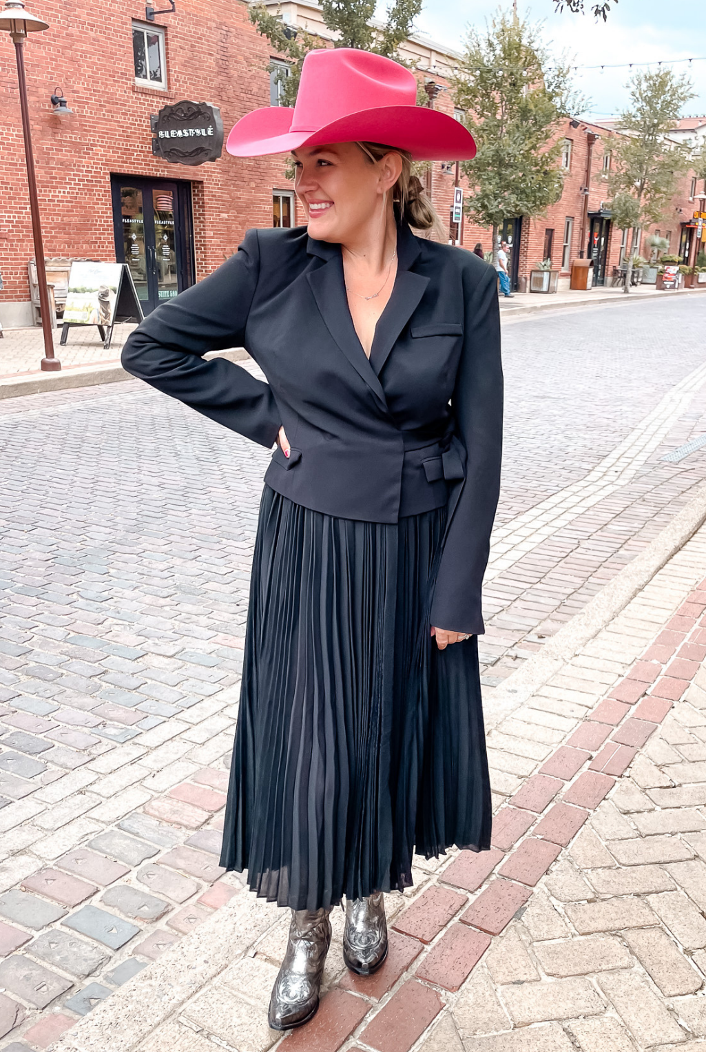 Astr - Sekani Tuxedo Coat Dress