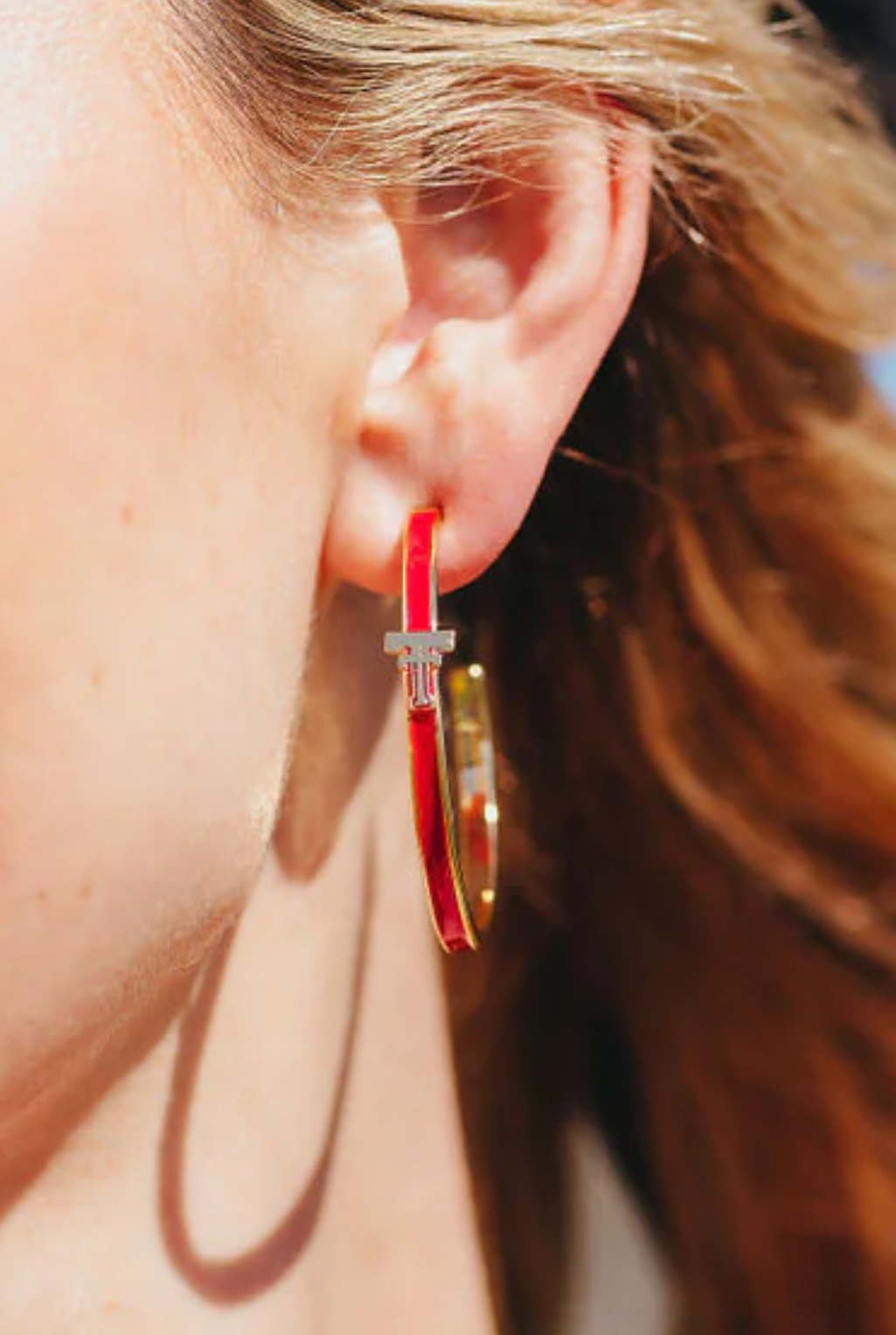 Texas Tech Hoop Earring