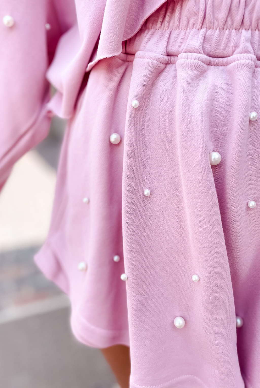 Pastel Pearls Short Set - Pink