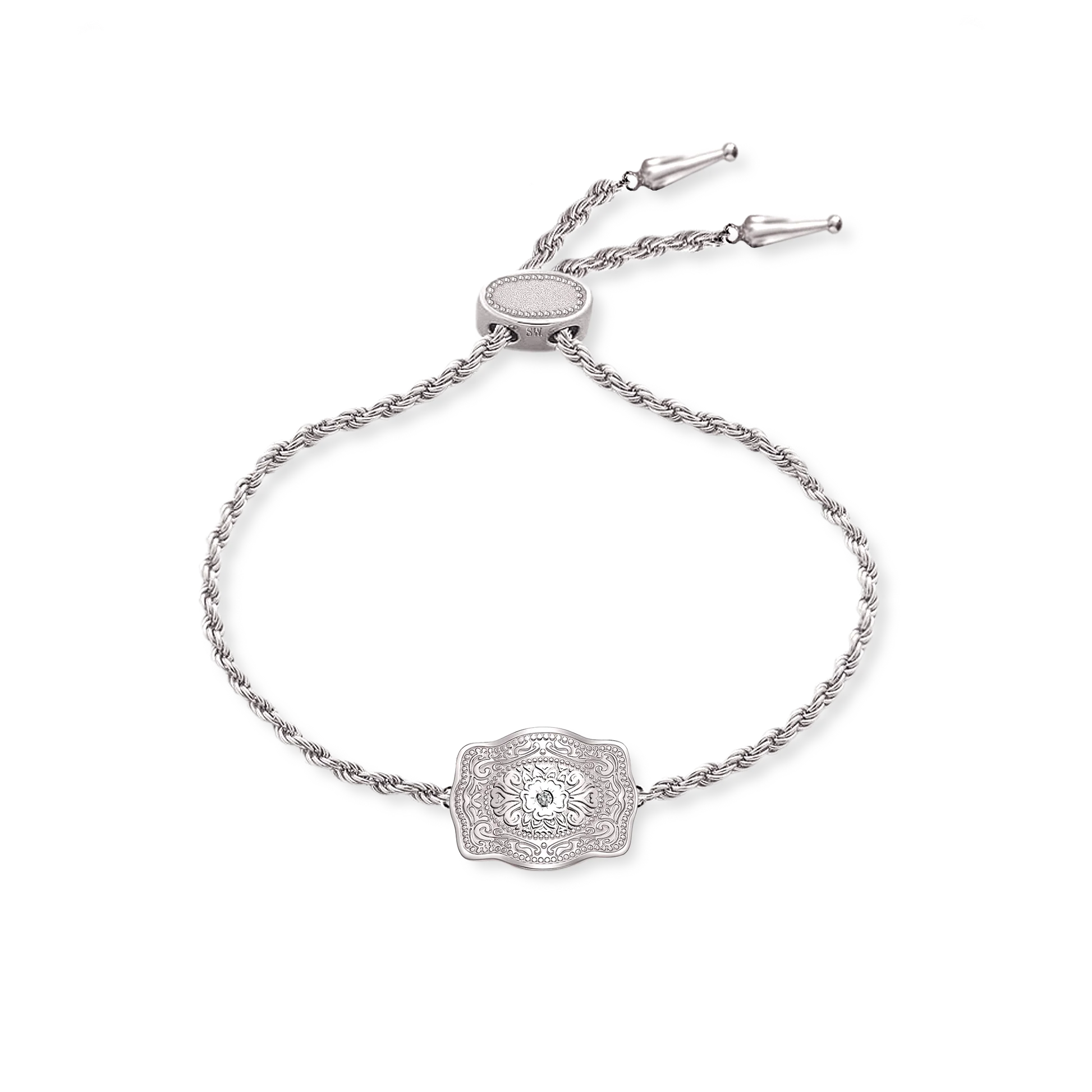 Amelia Rose Buckle Bracelet - Silver