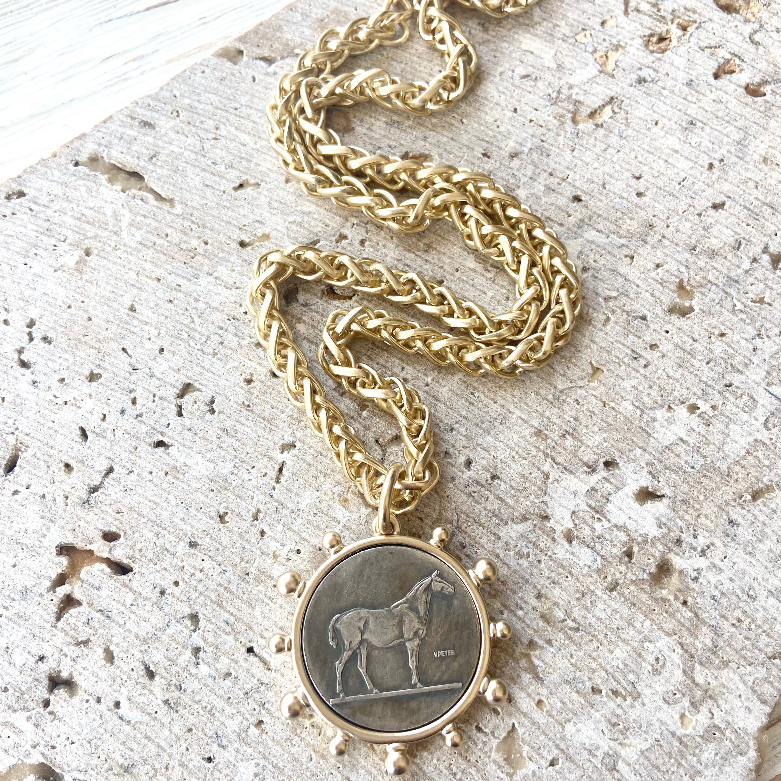 Horse Coin Necklace