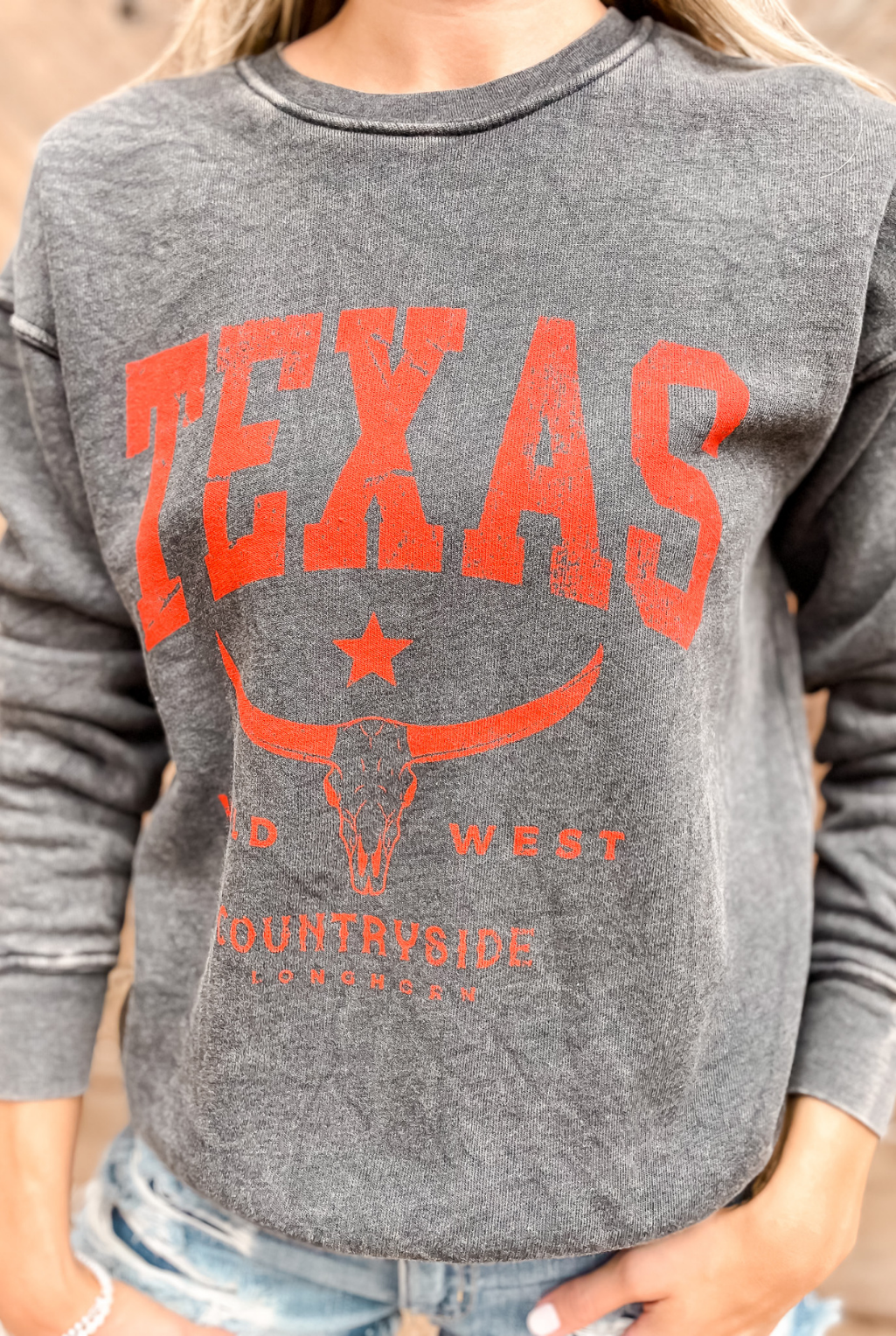 Texas Wild West Sweatshirt - Black