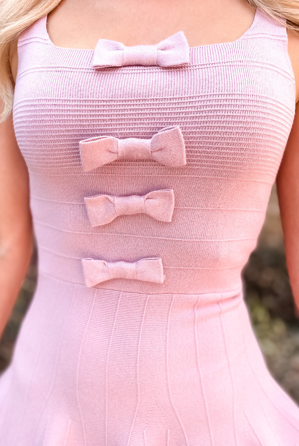Bows In A Row Knit Dress
