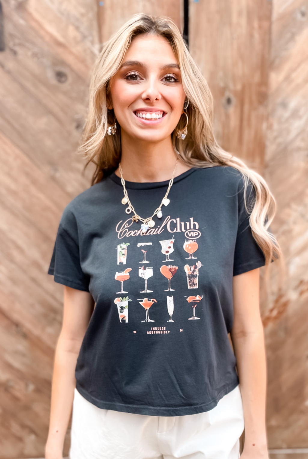 Cocktail Club Crop T-Shirt