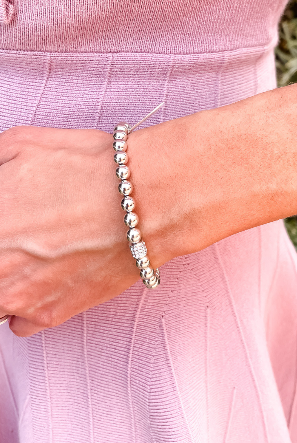 ** Meridian Petite Stretch Bracelet - Silver