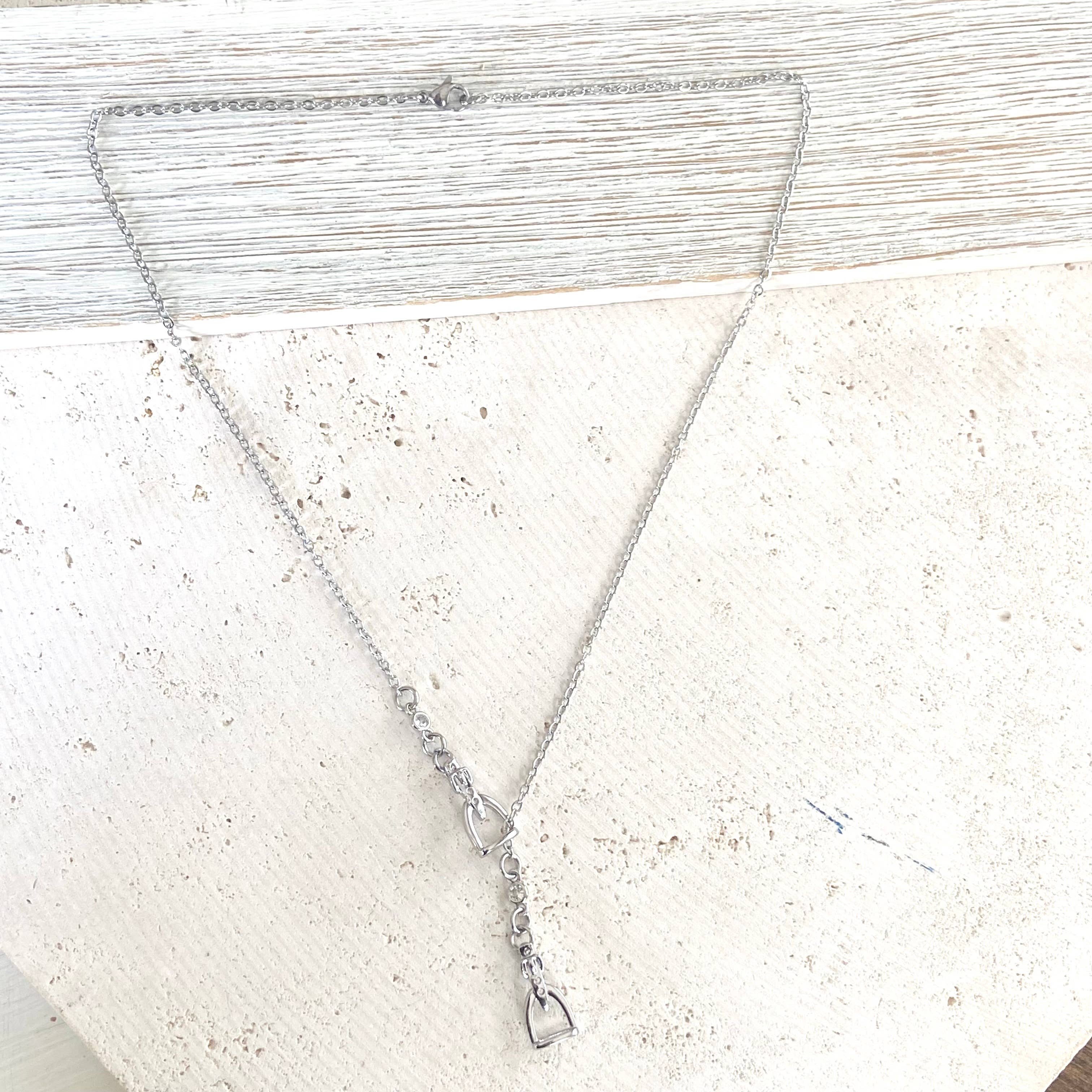 Petite Horse Bit Necklace - Silver