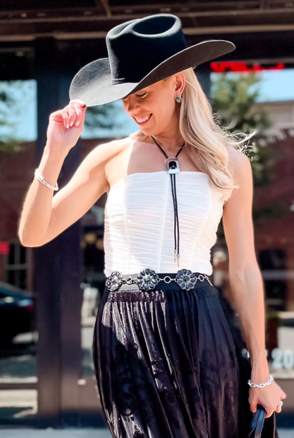 Pleated Corset Top - White