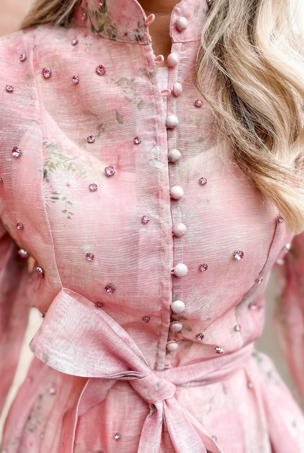 Jeweled In Pink Dress