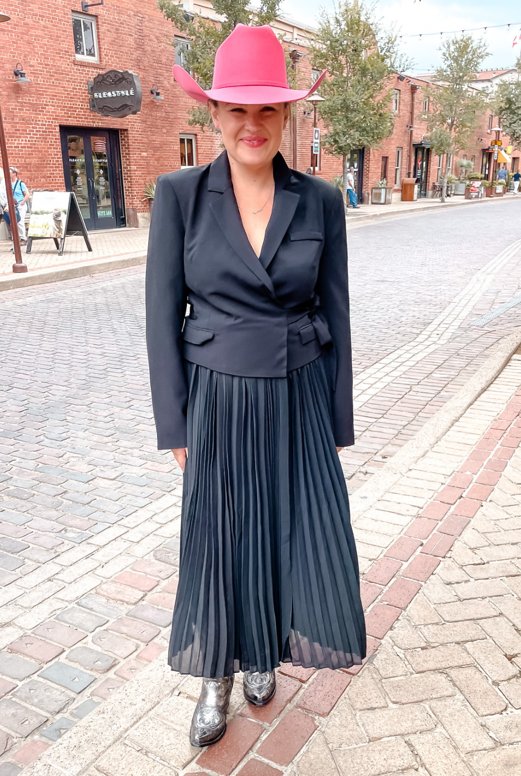 Astr - Sekani Tuxedo Coat Dress