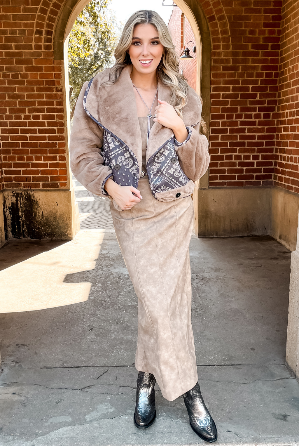 Faux Leather Tube Dress