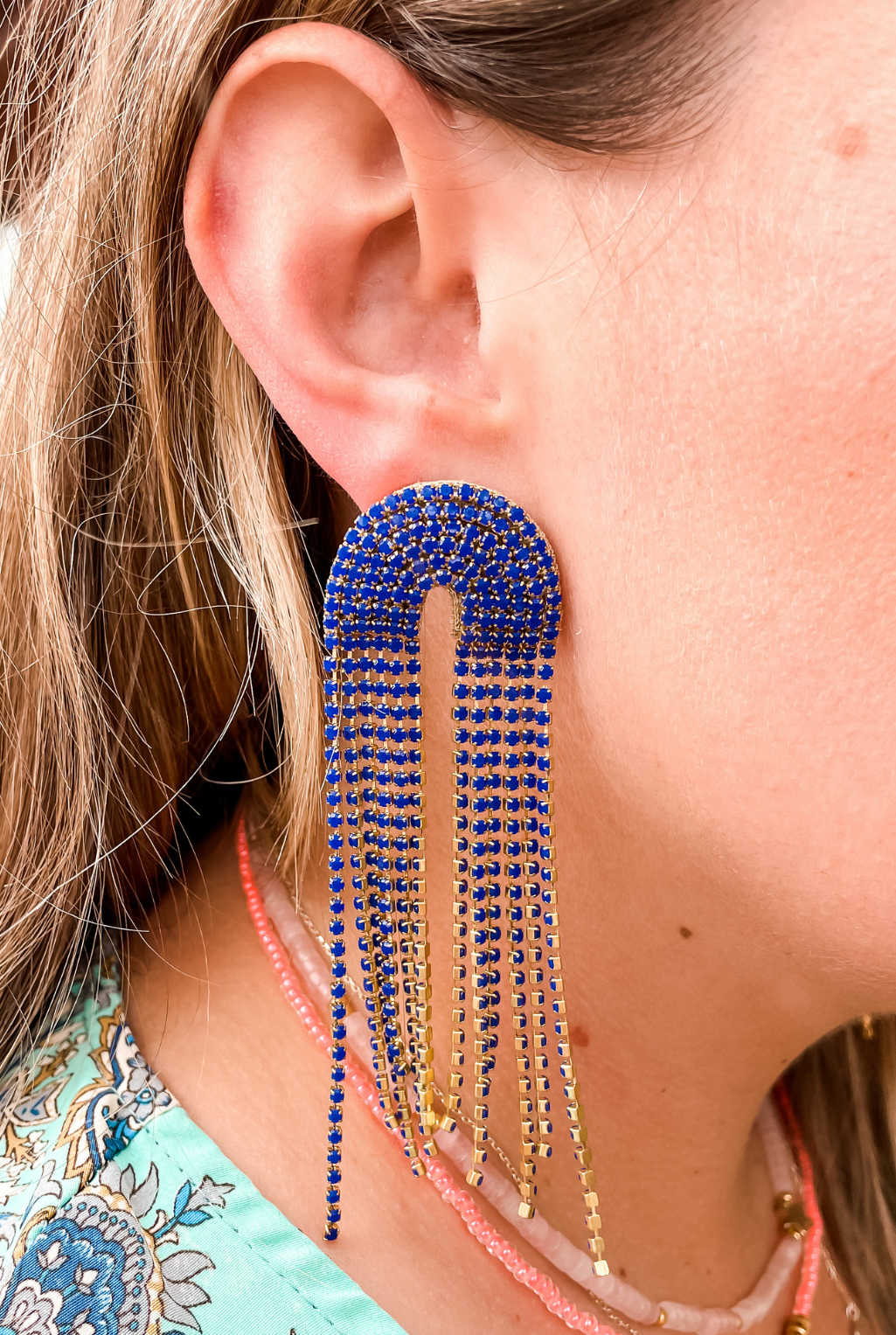 Adina Earrings - Denim