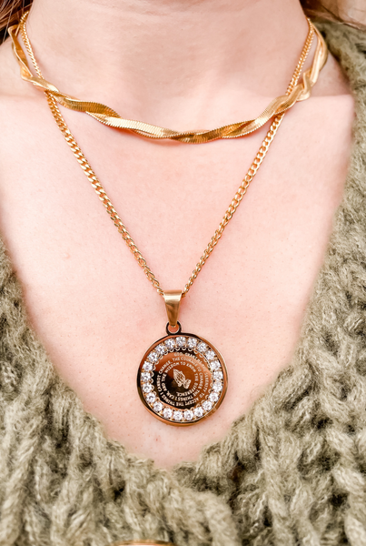 Prayer Warrior Necklace Gold -18 Necklace — Tucker Brown