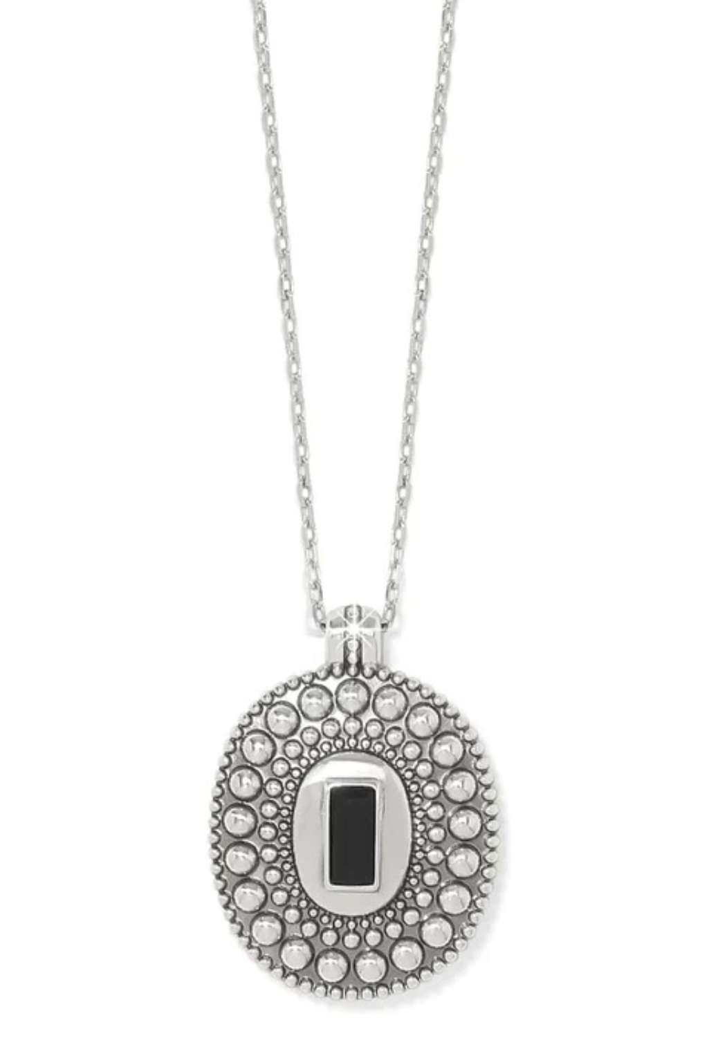 @ Pretty Tough Gem Necklace - Silver/Black