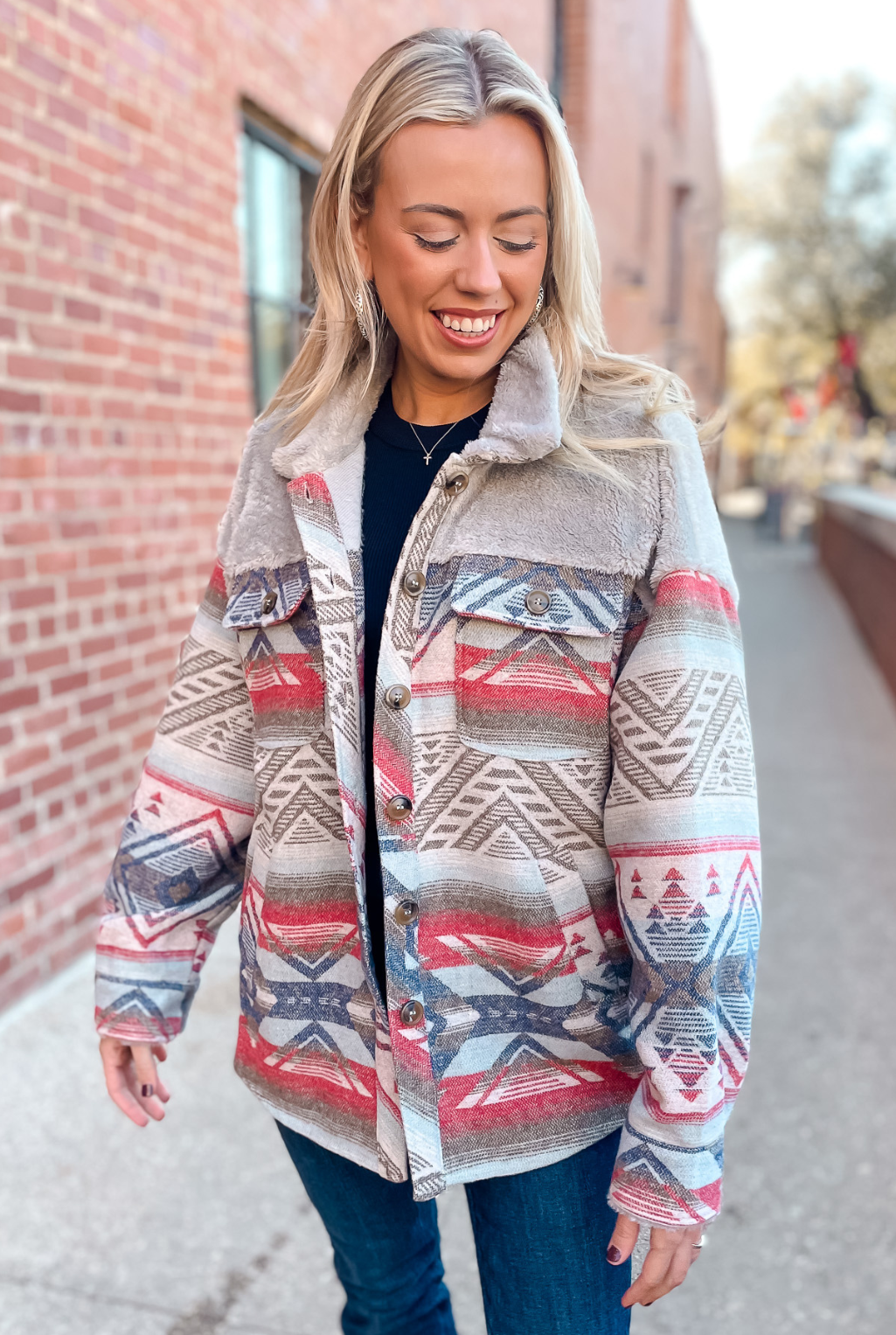 Fleece & Fun Jacket - Blue/Grey