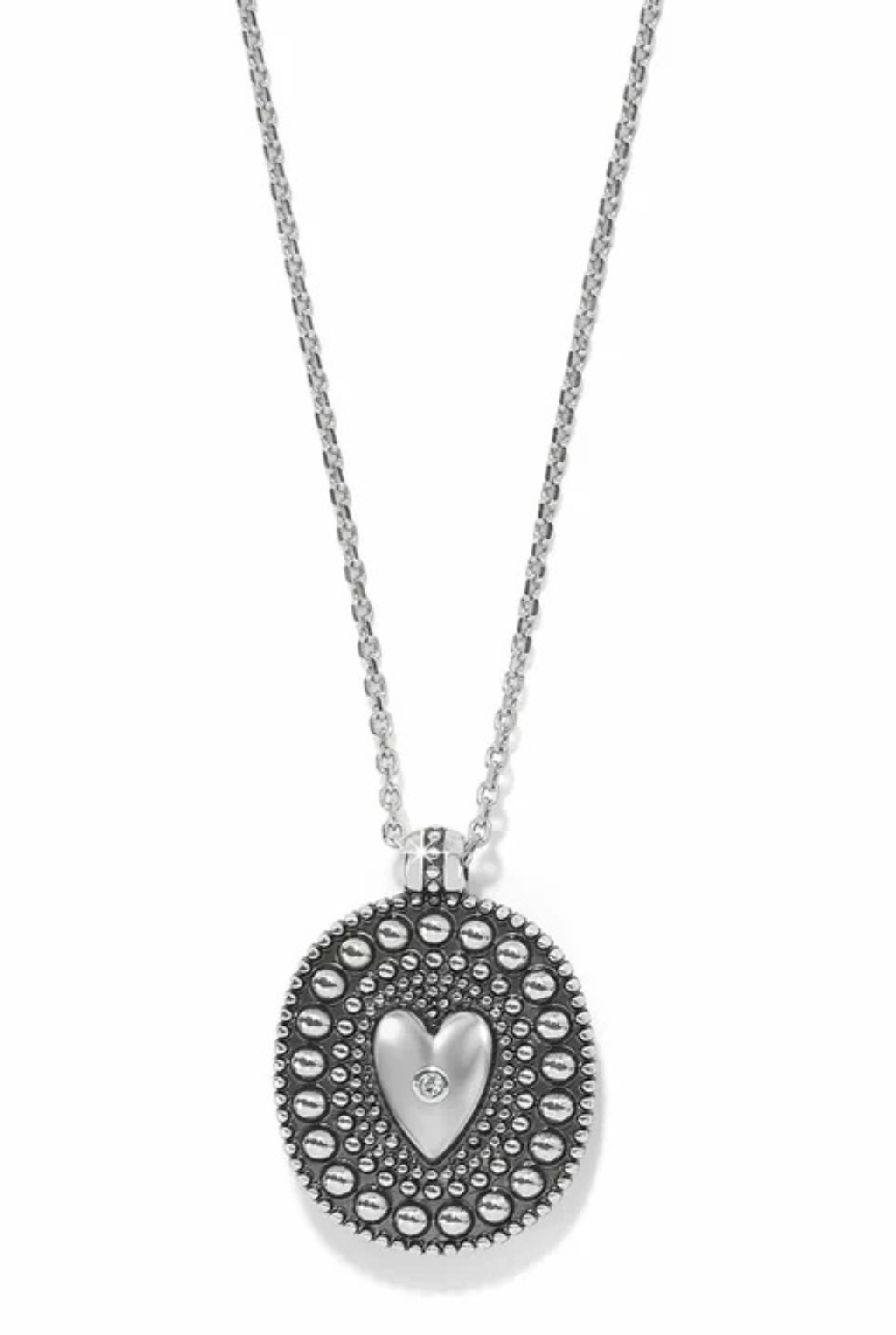 @ Pretty Tough Gem Necklace - Silver/Black