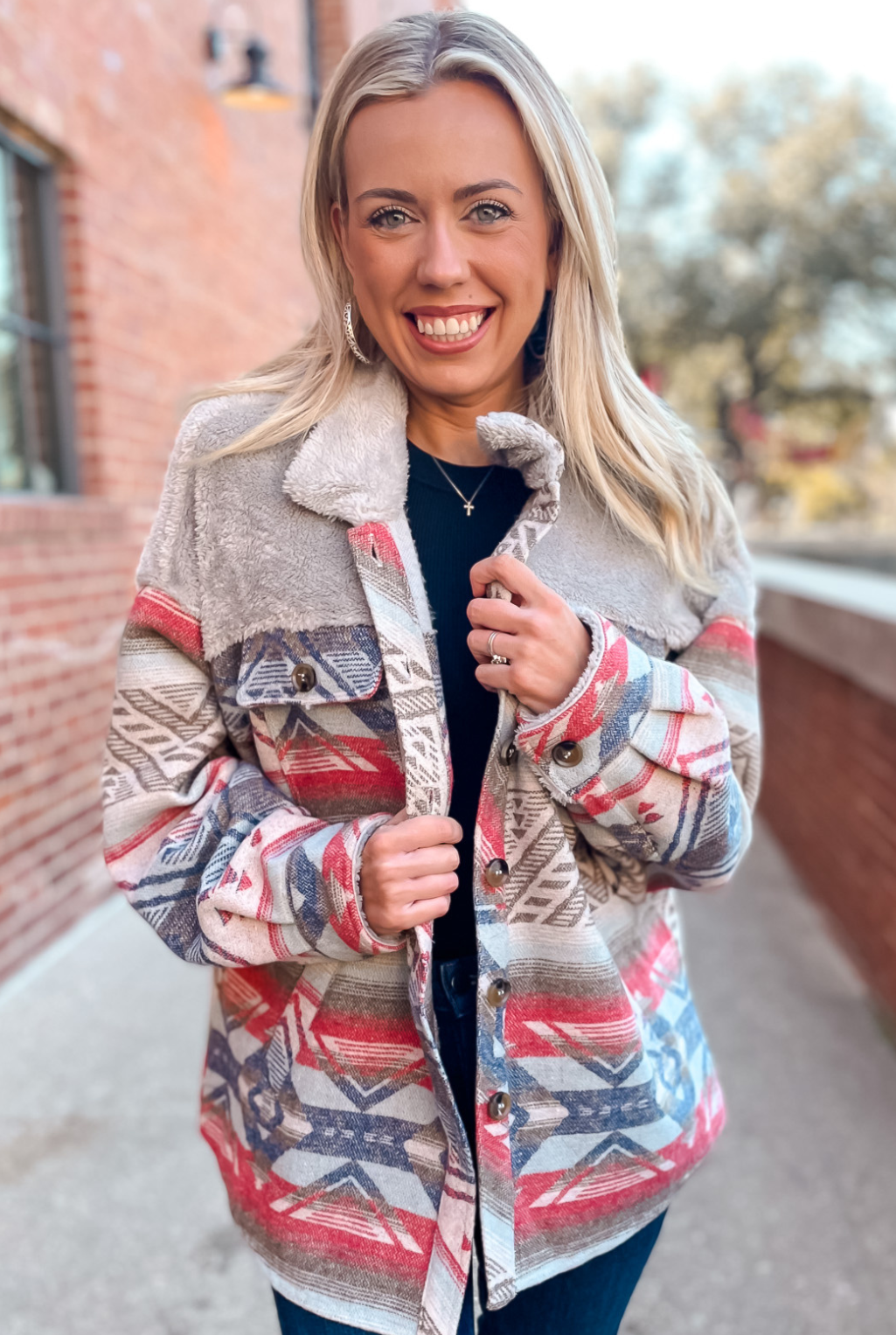 Fleece & Fun Jacket - Blue/Grey