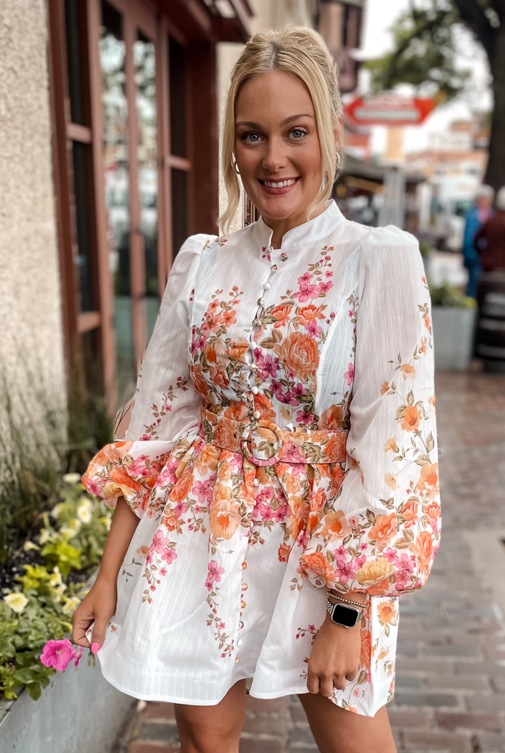 Persimmon Floral Dress