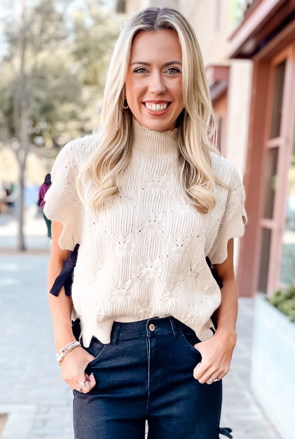 Side tie sweater discount