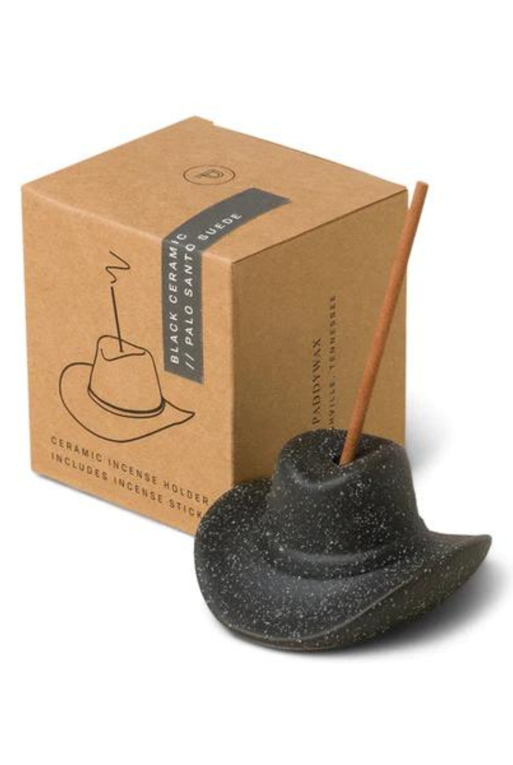 Cowboy Hat Incense Holder - Black