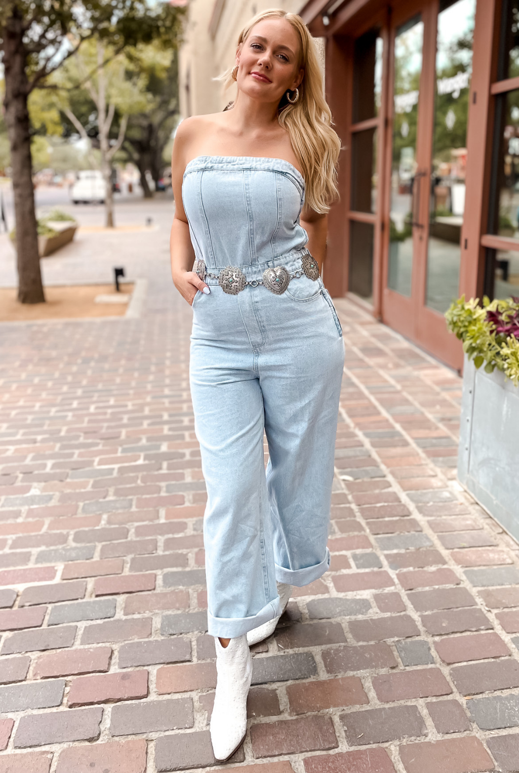 Denim Corset Jumpsuit