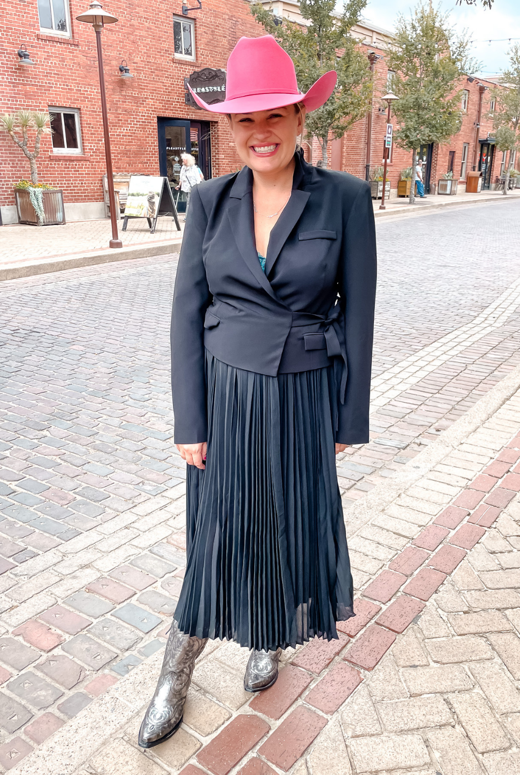 Astr - Sekani Tuxedo Coat Dress