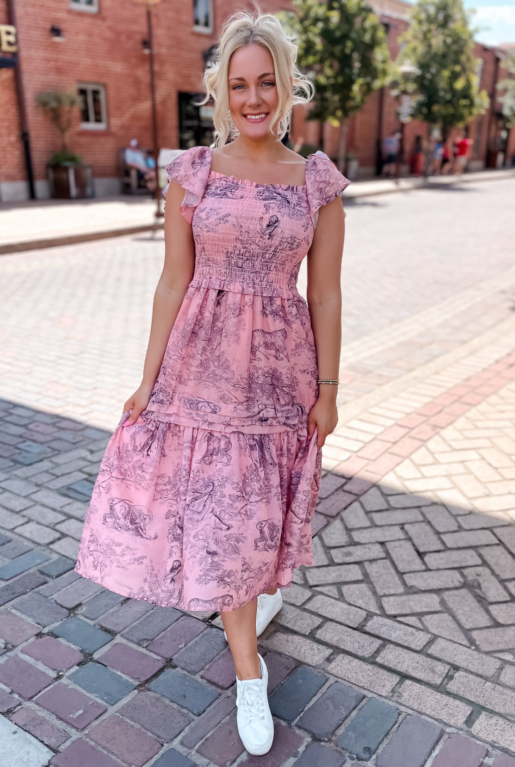 Just Peachy Toile Dress